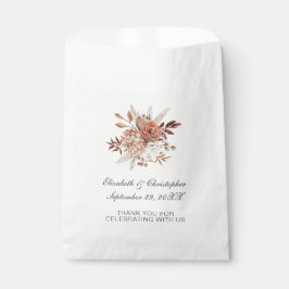 Sacolinha Terracota Outono Floral Tendência Casamento