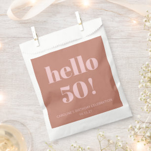 Sacolinha Terracotta Blush Modern Birthday