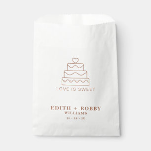 Sacolinha Terracotta Cake Pictogram Love É Sweet Favor Bag