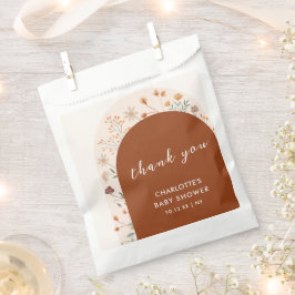 Sacolinha Terracotta Fall Boho Chá de fraldas de Aranha de F