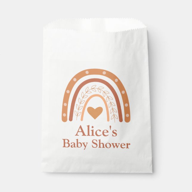 Sacolinha Terracotta Gênero Bicho arco-íris neutro (Frente)