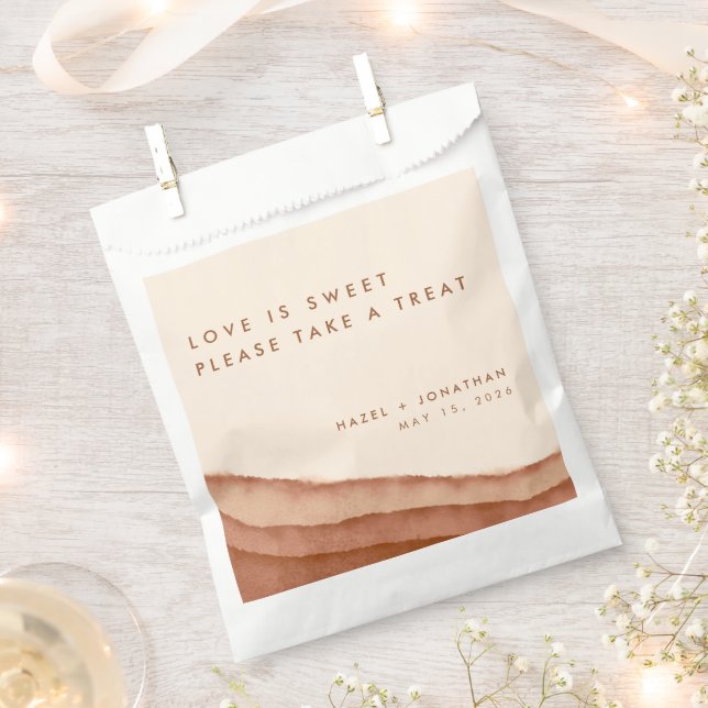 Sacolinha Terracotta Ombre | Favor B do Casamento Boho Minim (Cortado)