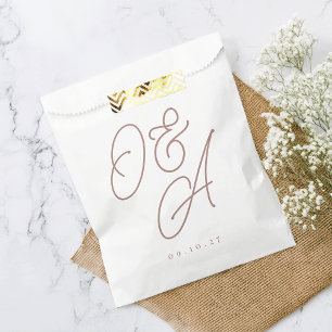 Sacolinha Terracotta Script Watermark Monograma Wedding