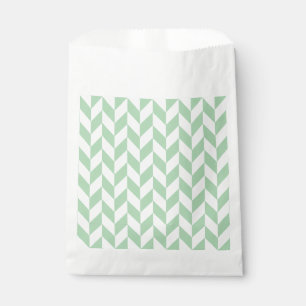 Sacolinha Teste padrão verde de Herringbone da hortelã