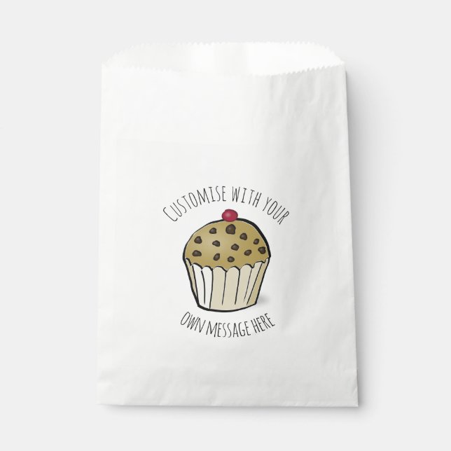 Sacolinha Texto Personalizado Cute Mini Muffin  (Frente)