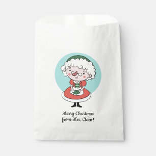 Sacolinha Texto personalizado da Sra. Claus para as bolsas d
