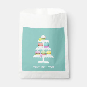 Sacolinha Texto Personalizado de Suporte de Bolo de cupcakes