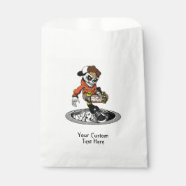 Sacolinha Texto personalizado do Skater Zombie favorece bols