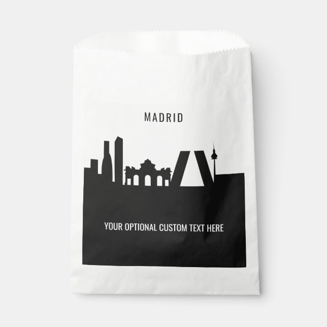 Sacolinha Texto personalizado dos marcos de Madrid (Frente)