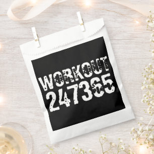 Sacolinha Texto vestido e arranhado Workout 247365 branco