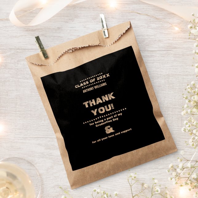 Sacolinha Thank You | Graduation Party Custom Favor Bags (Cortado)