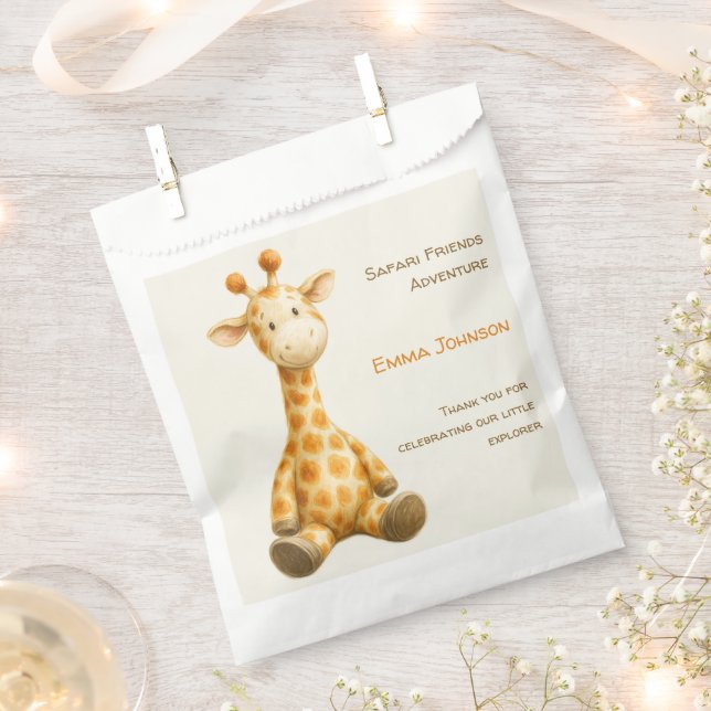 Sacolinha The Little Explorer | Safari Friends Baby Shower (Cortado)