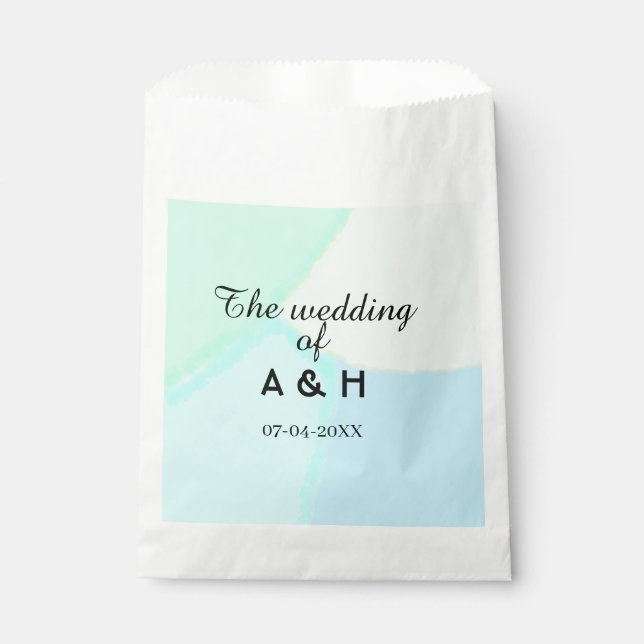 Sacolinha The wedding of add couple name initial letter date (Frente)