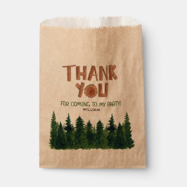 Sacolinha Theme Woodland Obrigado Aniversário