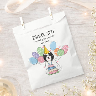 Sacolinha Tibetan Terrier Birthday Obrigado A Favor Bag