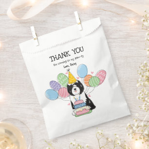 Sacolinha Tibetan Terrier Birthday Obrigado A Favor Bag