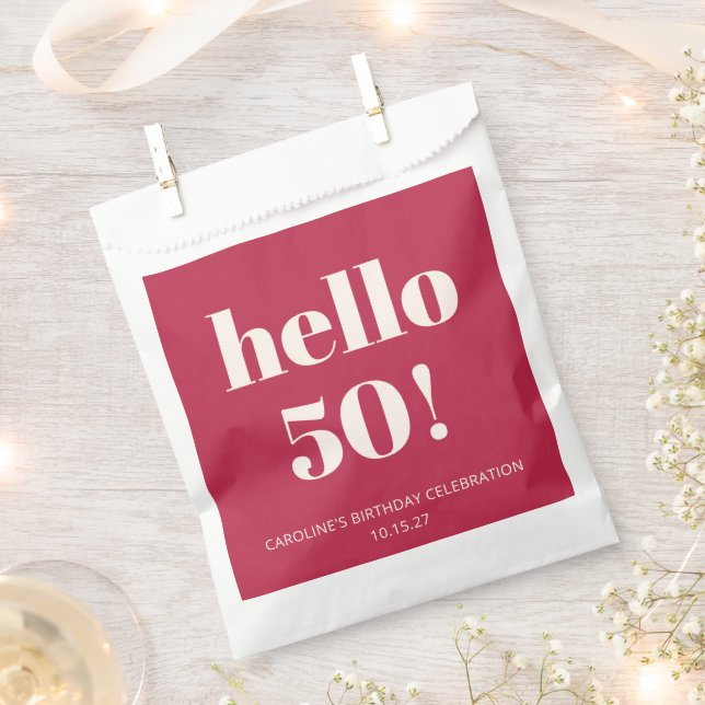 Sacolinha Tipografia Negra Magenta Red Ivory Moderno Anivers (Cortado)