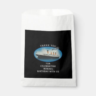 Sacolinha Titanic Birthday Black RMS White Star Line Ship