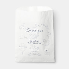 Sacolinha Toile de Jouy Nursery Baby Shower Thank you