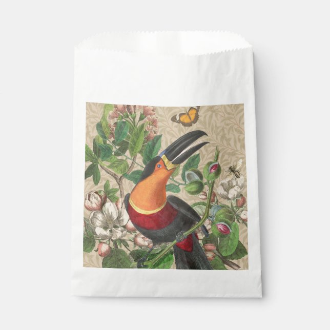 Sacolinha Toucan Jungle Tropical Bird Beauful Antiguidade (Frente)