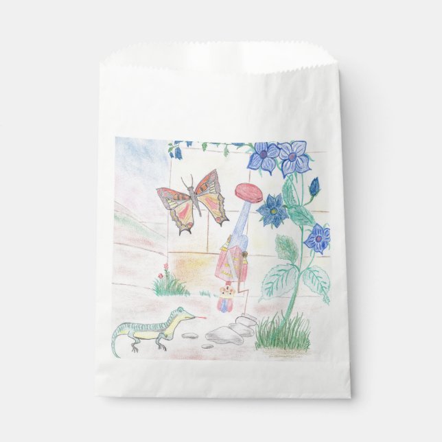 Sacolinha Trabalho de arte de Crianças Personalizadas, brinq (Frente)