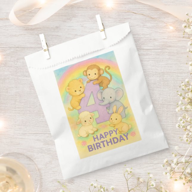 Sacolinha Tratamentos personalizados de Festa de aniversário (Cortado)