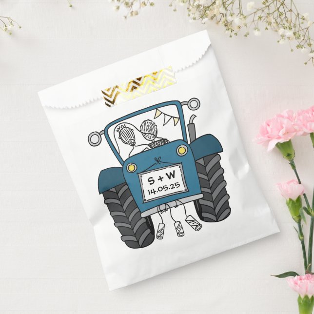 Sacolinha Trator Country Wedding Favor Bag (Selado)