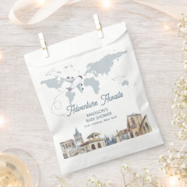 Sacolinha Travel Adventure World Map Airplane Baby Shower