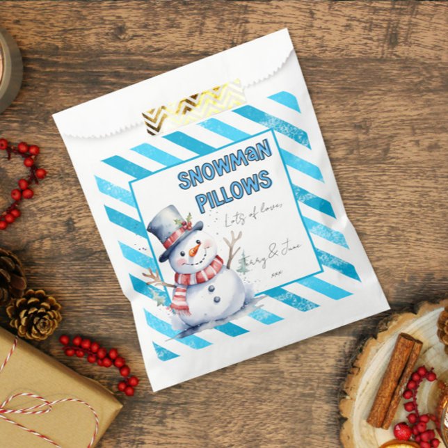 Sacolinha Travesseiros de Snowman Natal trato de elfo traves (Criador carregado)