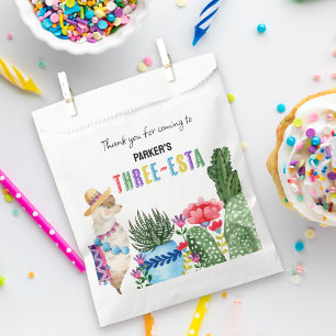 Sacolinha Três-esta Colorful Fiesta aniversário de 3 anos