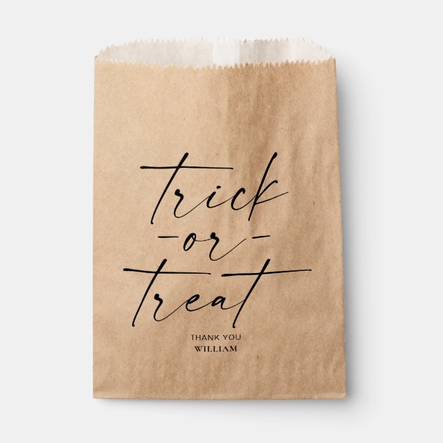 Sacolinha Trick ou Trate a Bag do Favor do Halloween (Frente)