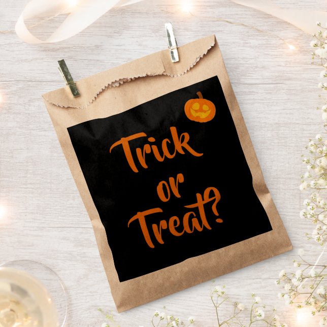 Sacolinha Trick ou Treat? | Bolsas Favoráveis de Abóbora Hal (Cortado)