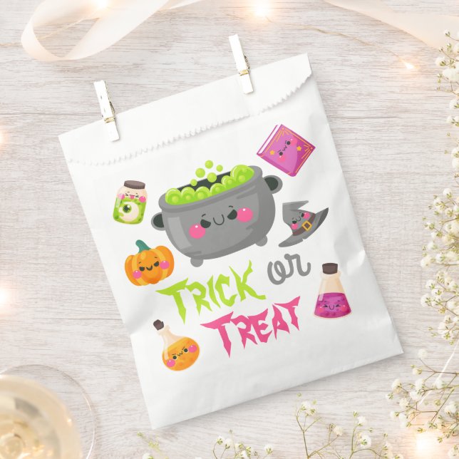 Sacolinha Trick ou Treat Witat Cauldron Halloween (Cortado)