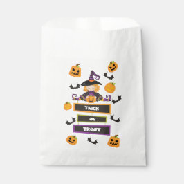 Sacolinha Trick ou Treat Witch Bat Pumpkin Halloween