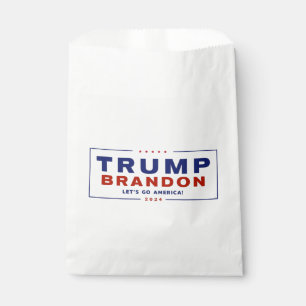 Sacolinha Trump Brandon 2024™ Eletion Gift Favor Bolsas