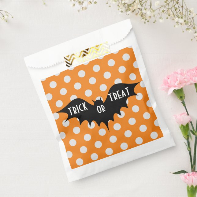 Sacolinha Truque de Dia das Bruxas ou trate bolinhas laranja (Selado)