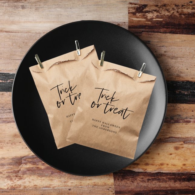 Sacolinha Truque E Tratamento Mínimos Modernos | Feliz Dia d (Criador carregado)