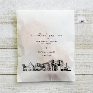 Sacolinha Tucson Skyline Weding Obrigado Bolsas Favoritas
