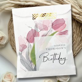Sacolinha Tulipas moles, aniversário elegante
