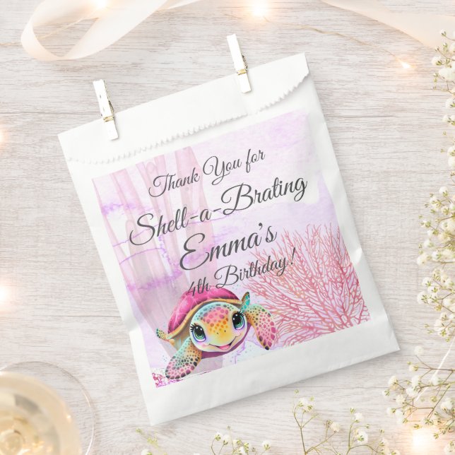 Sacolinha Turtle Birthday, Sob o Mar (Cortado)