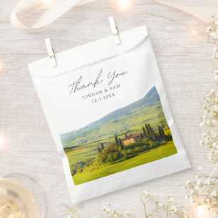 Sacolinha Tuscany Wedding Favor Itália Obrigado Foto