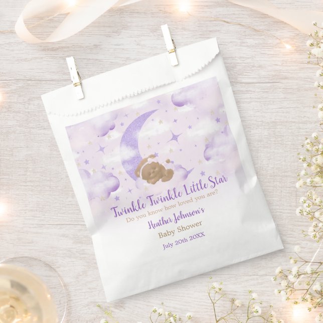 Sacolinha Twinkle Twinkle Pequena Chá de fraldas do Urso Est (Cortado)