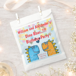 Sacolinha Twins Dino Roar Festa de aniversário