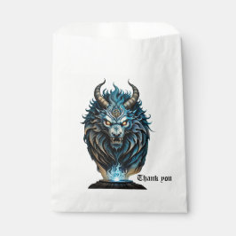 Sacolinha Um animal azul feroz, uma criatura majestosa