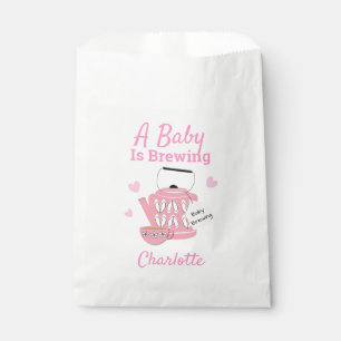 Sacolinha Um Bebê Está Fazendo Chá De Bebê Rosa
