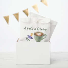 Sacolinha Um Bebê Está Preparando Chupeta de Café Presente d