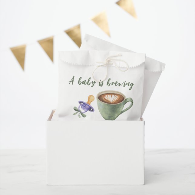 Sacolinha Um Bebê Está Preparando Chupeta de Café Presente d (Festa)