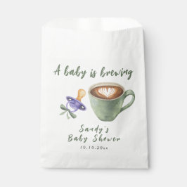 Sacolinha Um Bebê Está Preparando Chupeta de Café Presente d