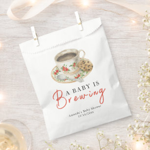 Sacolinha Um Bebê Está Preparando Xícara de Café Baby Shower