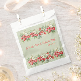 Sacolinha Um Berry Doce Obrigado Morangos Flor